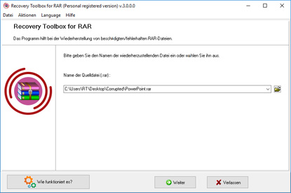 beschädigte rar datei reparatur software