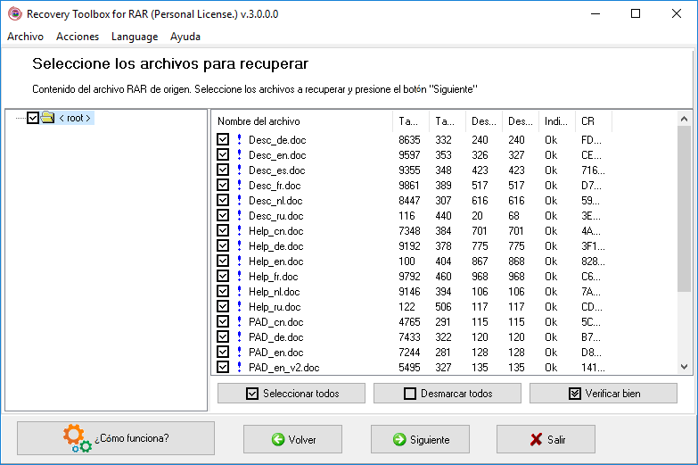 reparar archivo rar