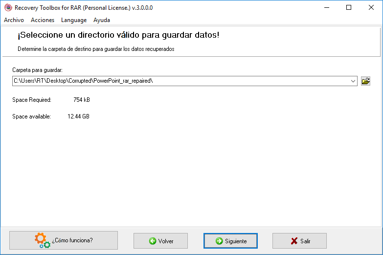 reparar rar