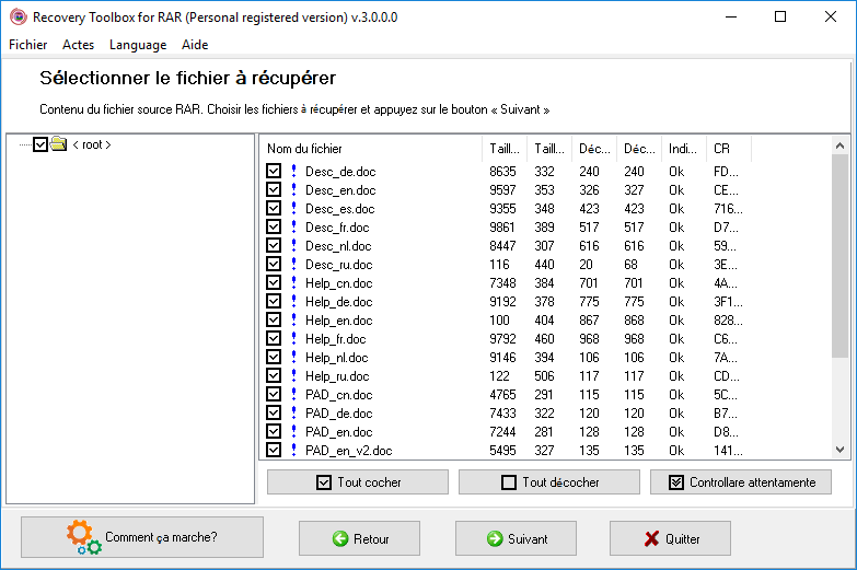 réparation winrar