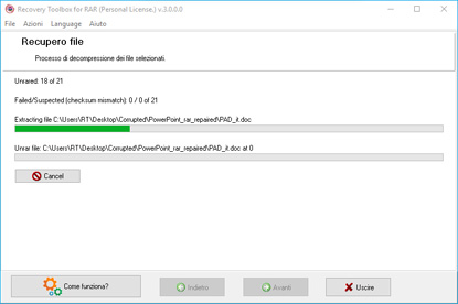 come riparare un file rar danneggiato