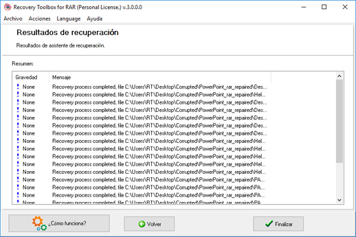 reparar archivo winrar