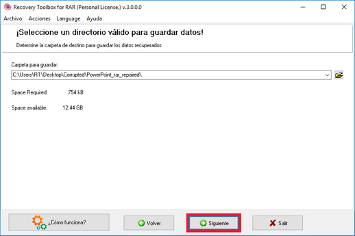 reparar winrar