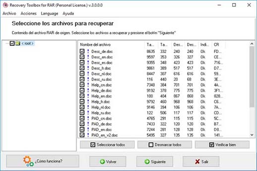 reparar archivo rar dañado