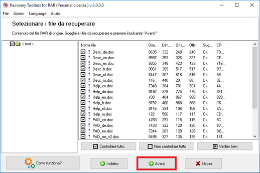 riparazione file rar danneggiato