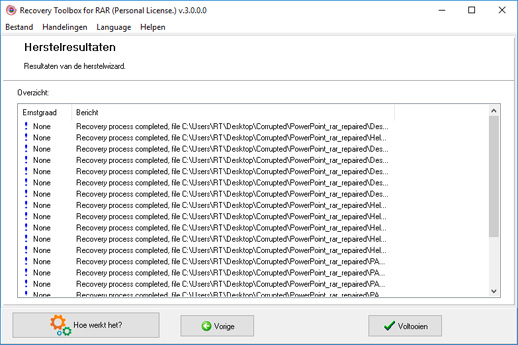 rar archief reparatie tool